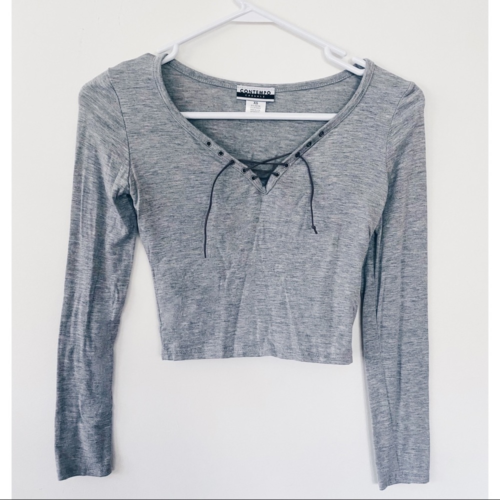 Tie front crop top